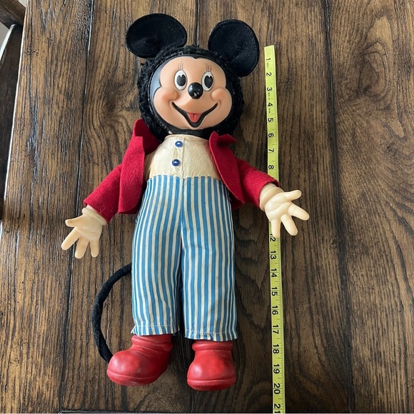 Disney Mickey Mouse Vintage Doll Large “RARE” Rubber, Face, Hands Feet, Large, - Picture 10 of 16